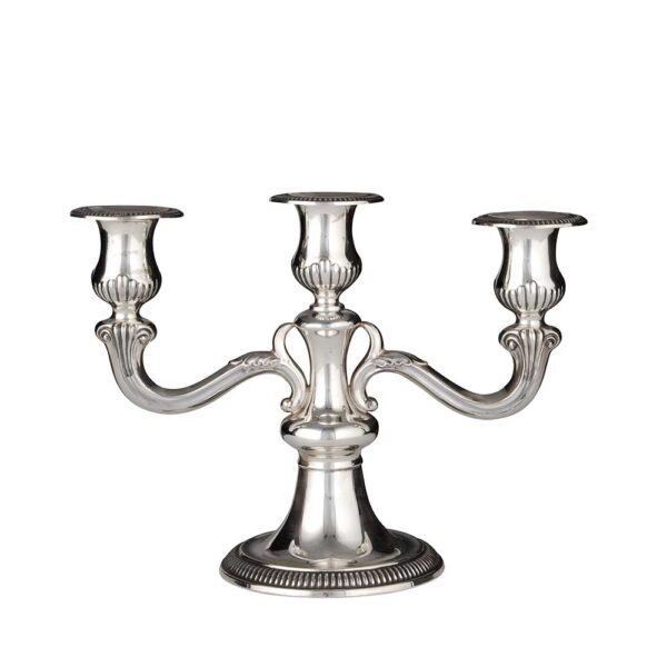 Kerzenständer Silber 925 "Louis XIV Godron 1692" Dreiarmig