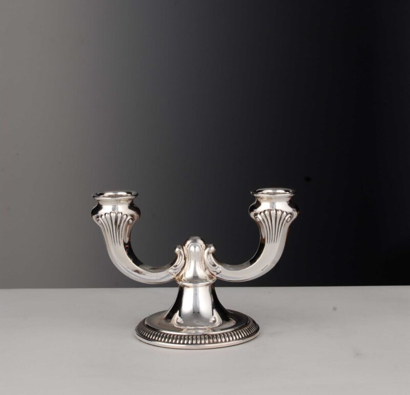 Candlestick silver 925 "Louis XIV 1692" Two-armed | Möhrle Silber